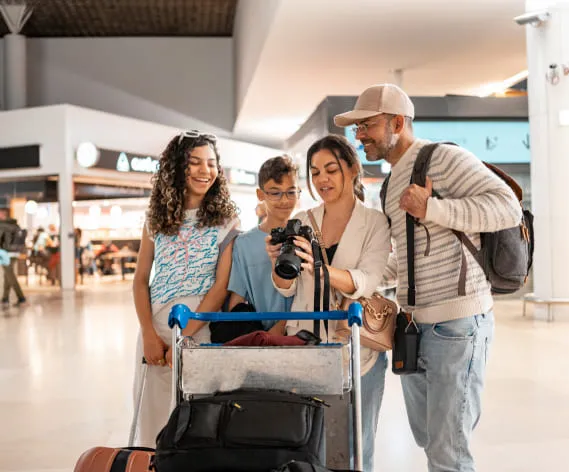 Famille de voyageurs